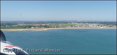 C-42 straight in RWY 05 approach flown by John Holmes logging navigation time for his NPPL Microlight Class Rating. - Click to view high resolution version